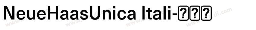 NeueHaasUnica Itali字体转换